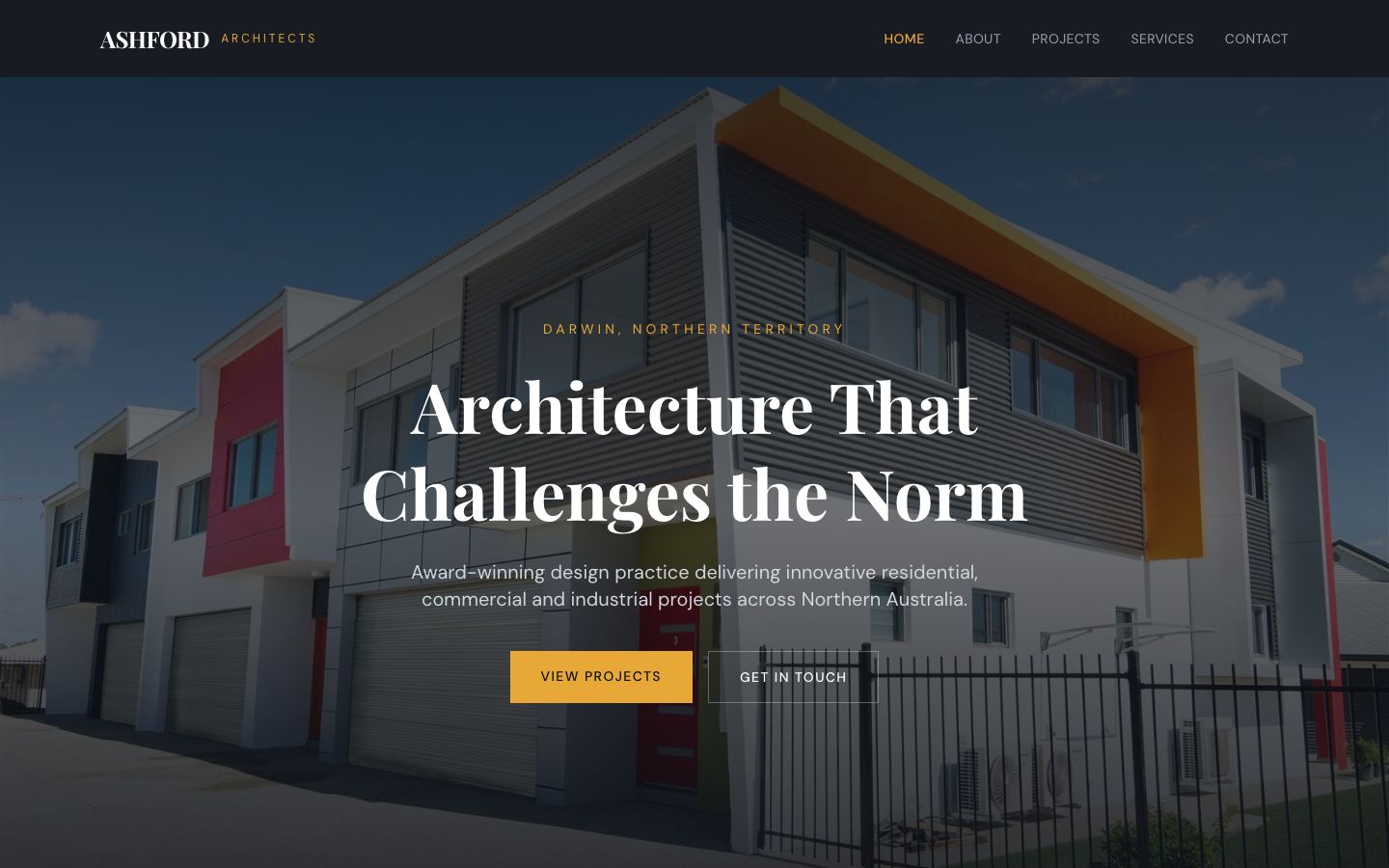Ashford Architects website screenshot