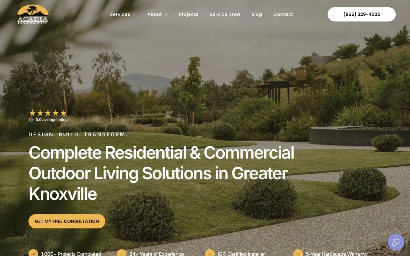 Acadia Landscape Company — original website