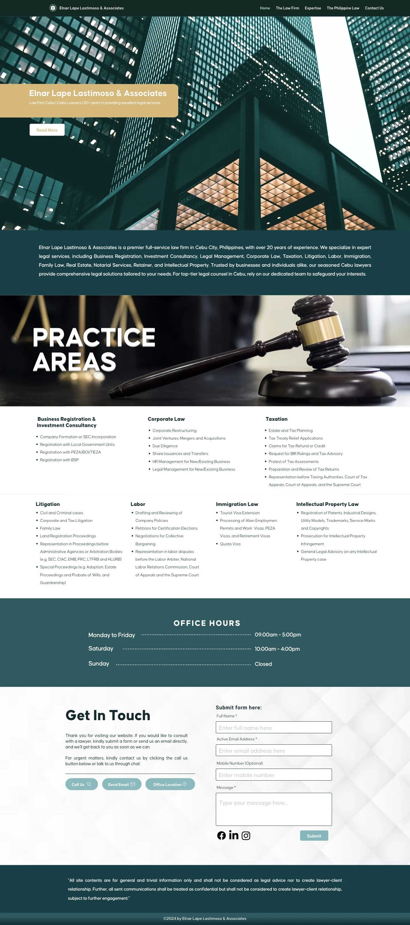 Elnar Lape Lastimoso & Associates — original website