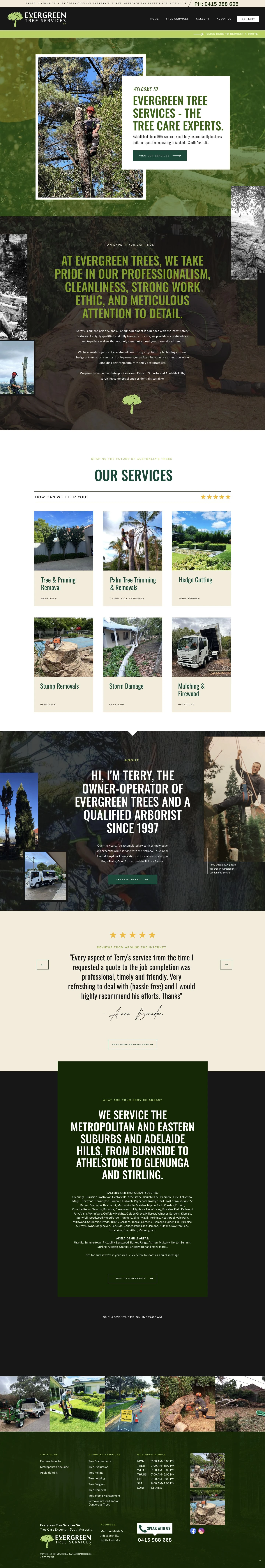 Evergreen Tree Services SA — original website