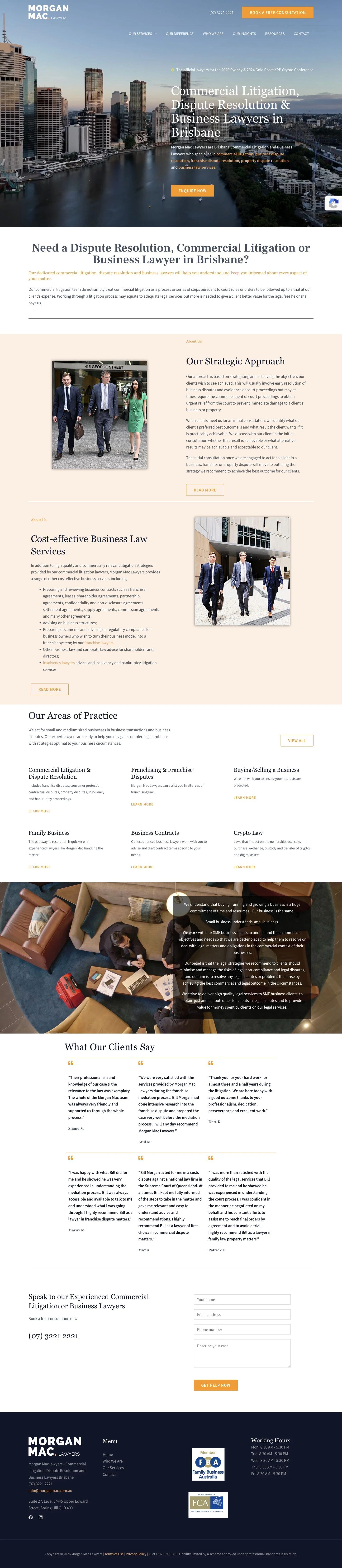 Morgan Mac Lawyers — original website