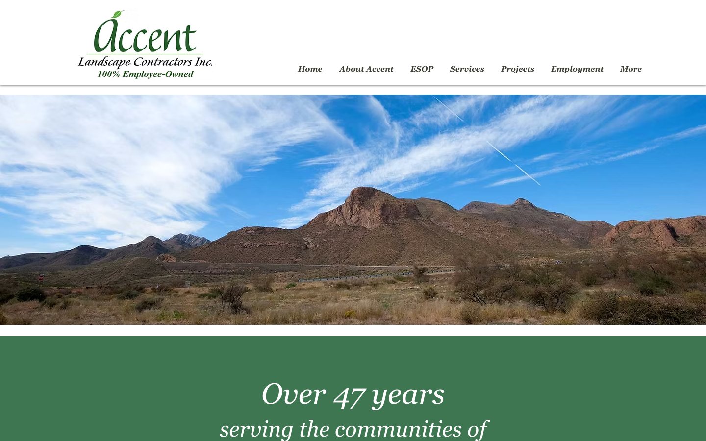 Accent Landscape Contractors original website