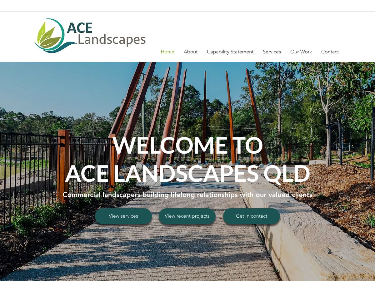 Ace Landscapes Qld original website