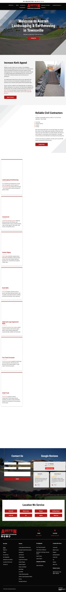 Austen Landscaping & Earthmoving original website