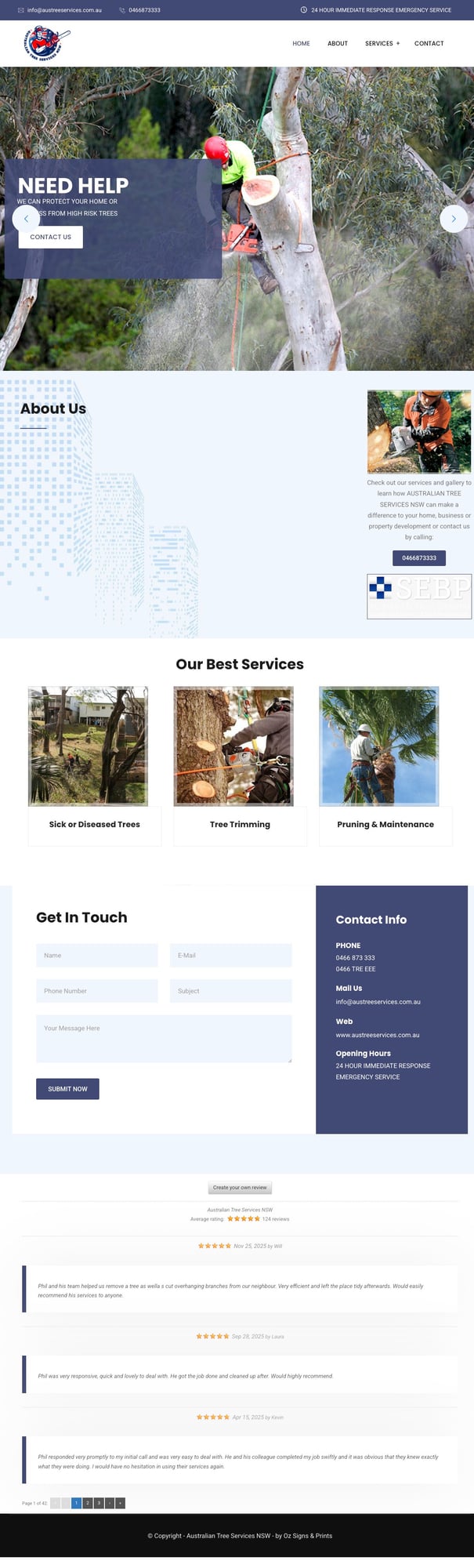 Australian Tree Services NSW original website