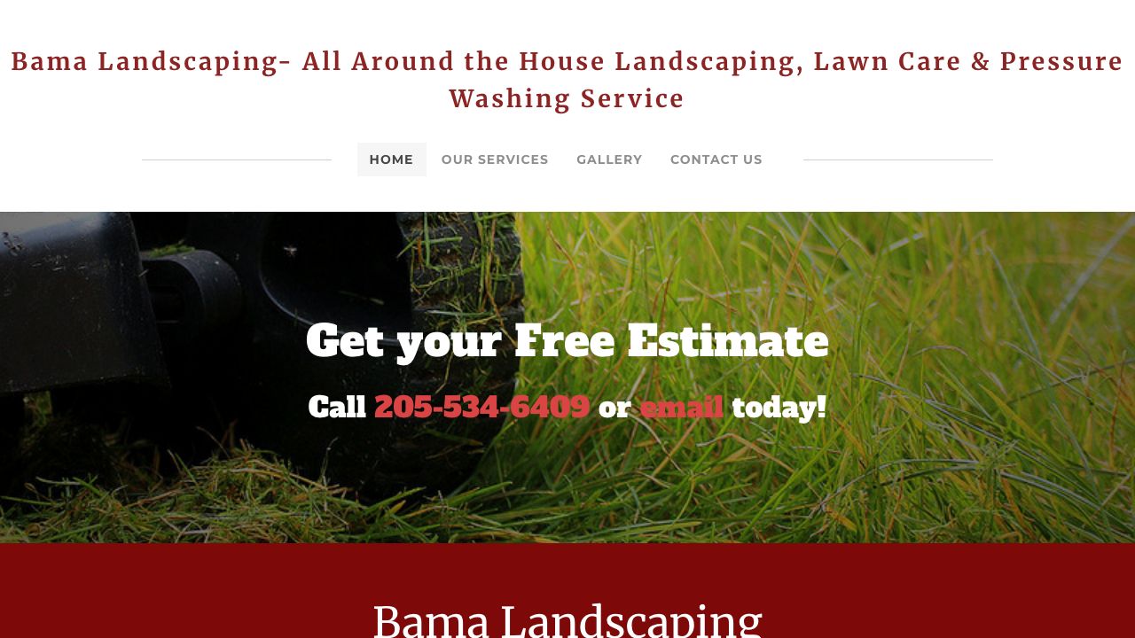 Bama Landscaping original website