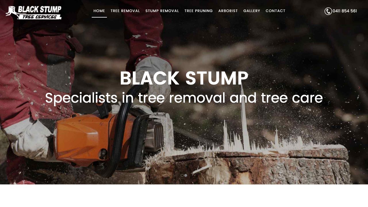 Black Stump Tree Services original website