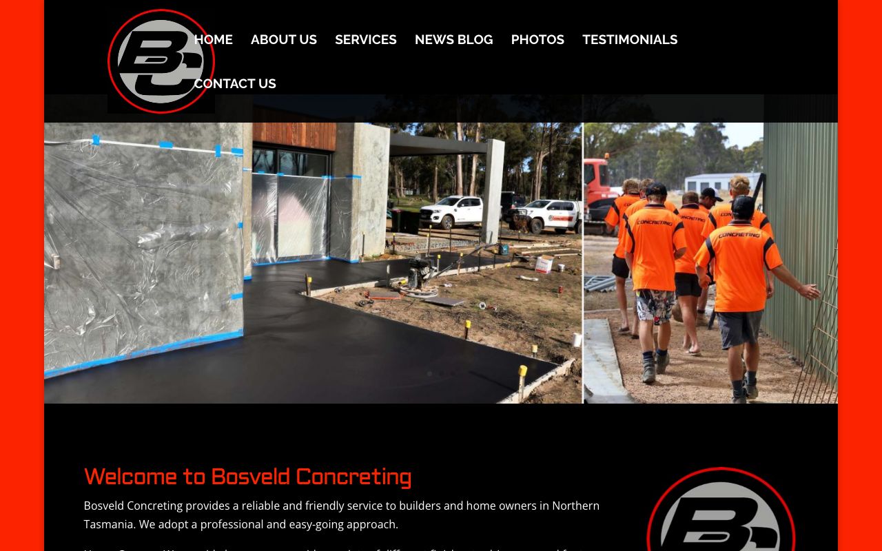 Bosveld Concreting original website