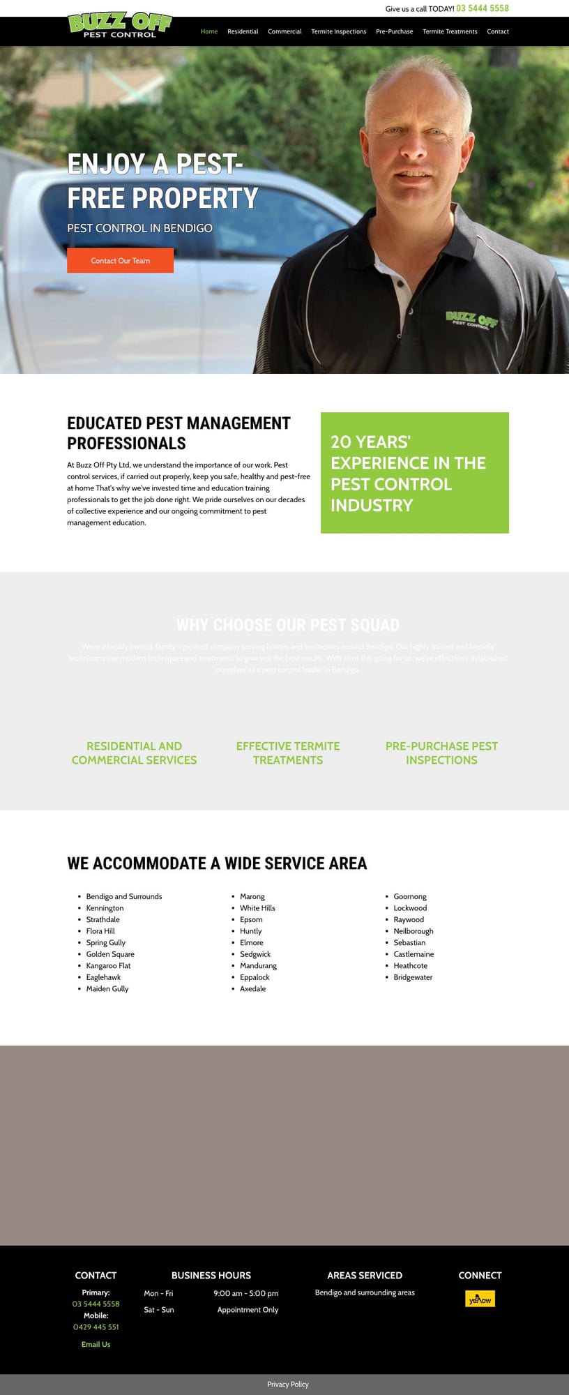 Buzz Off Pty Ltd original website