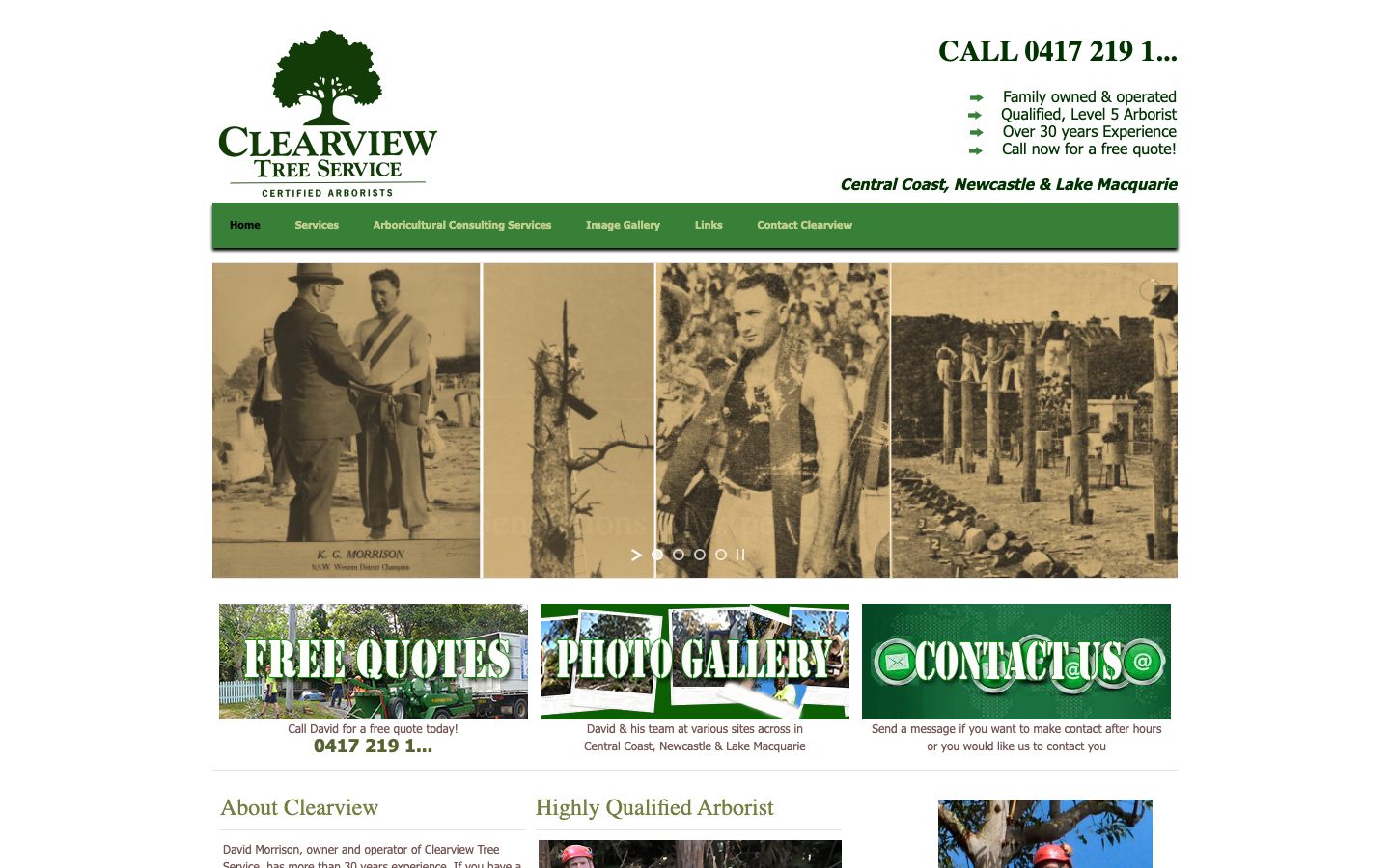 Clearview Tree Service original website