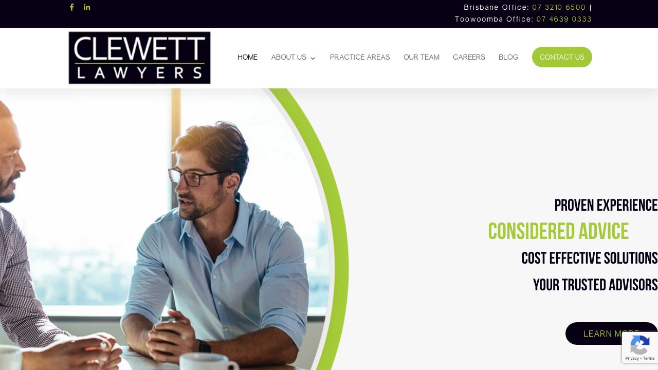 Clewett Lawyers original website