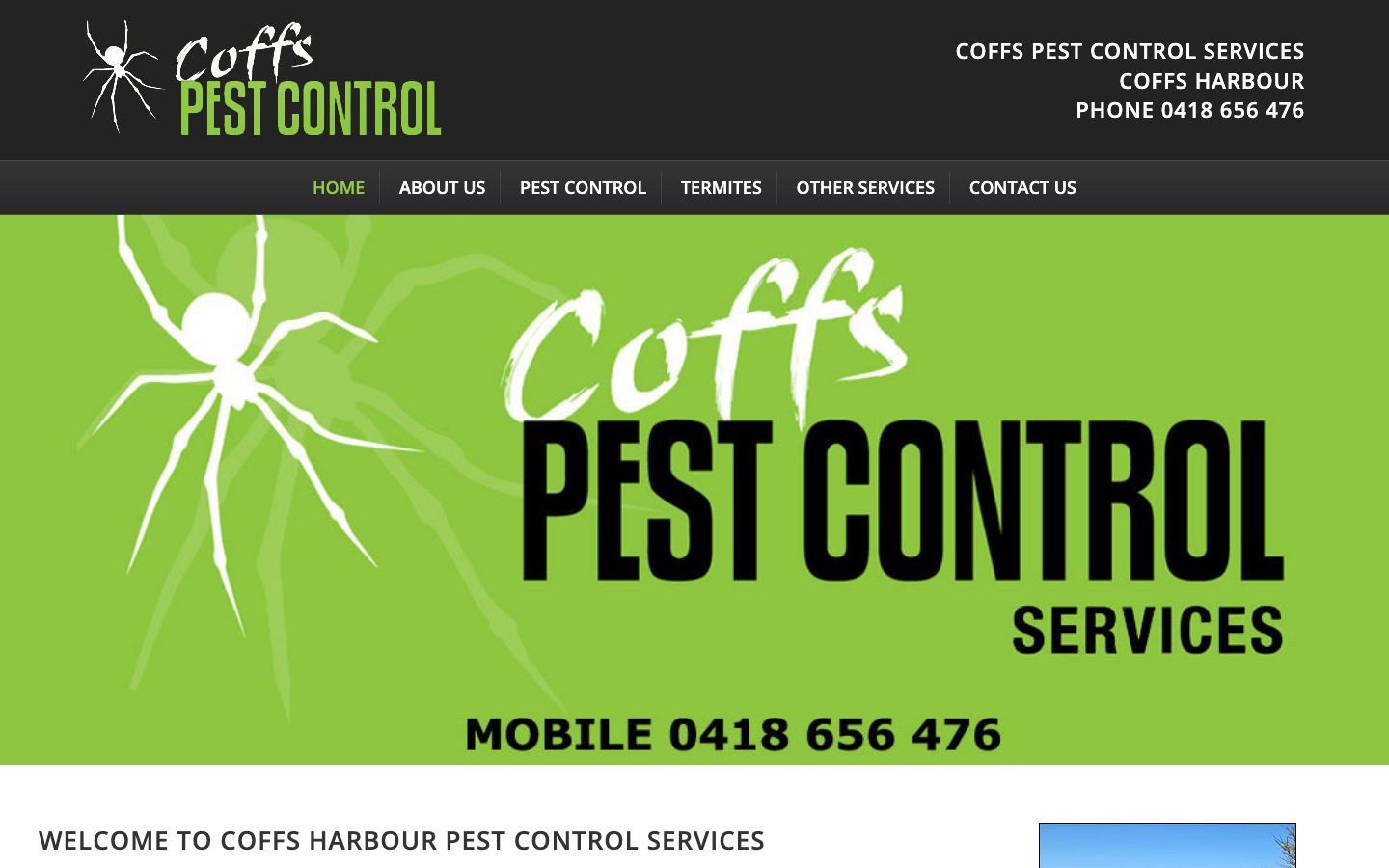 Coffs Harbour Pest Control Services original website