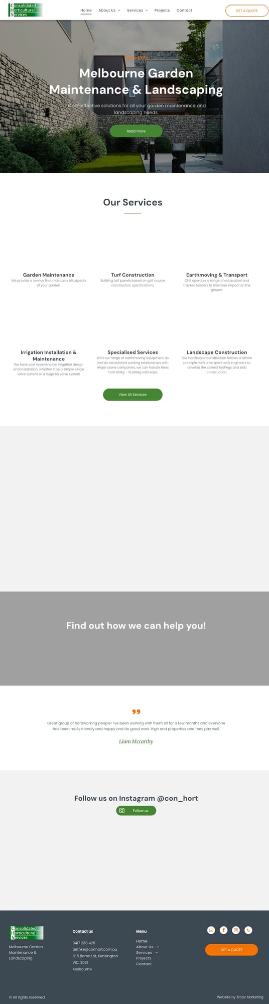 Consolidated Horticultural Services original website