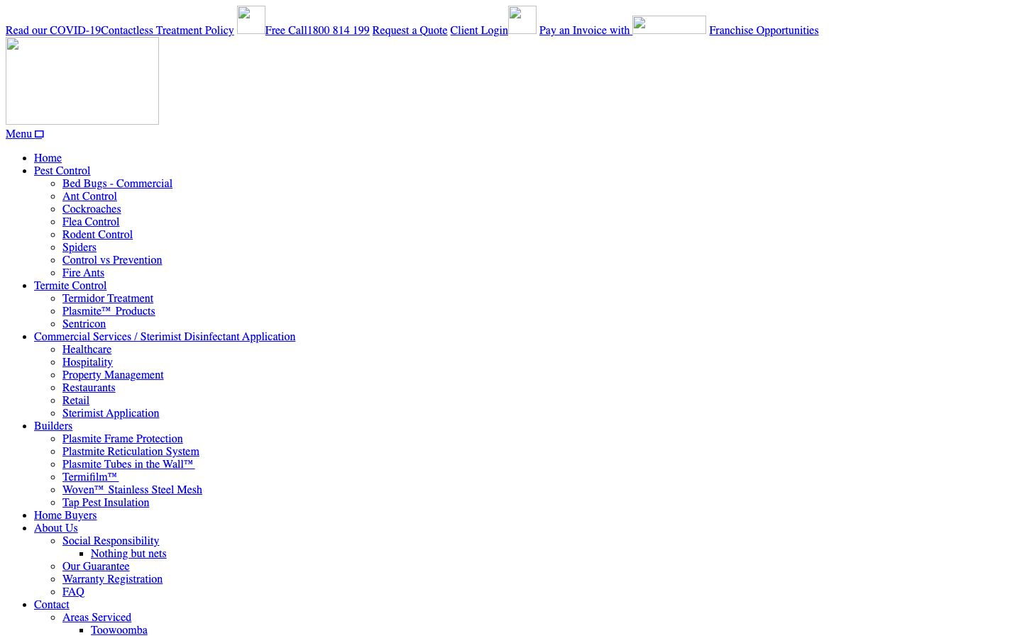 Creepy Crawly Pest Control original website