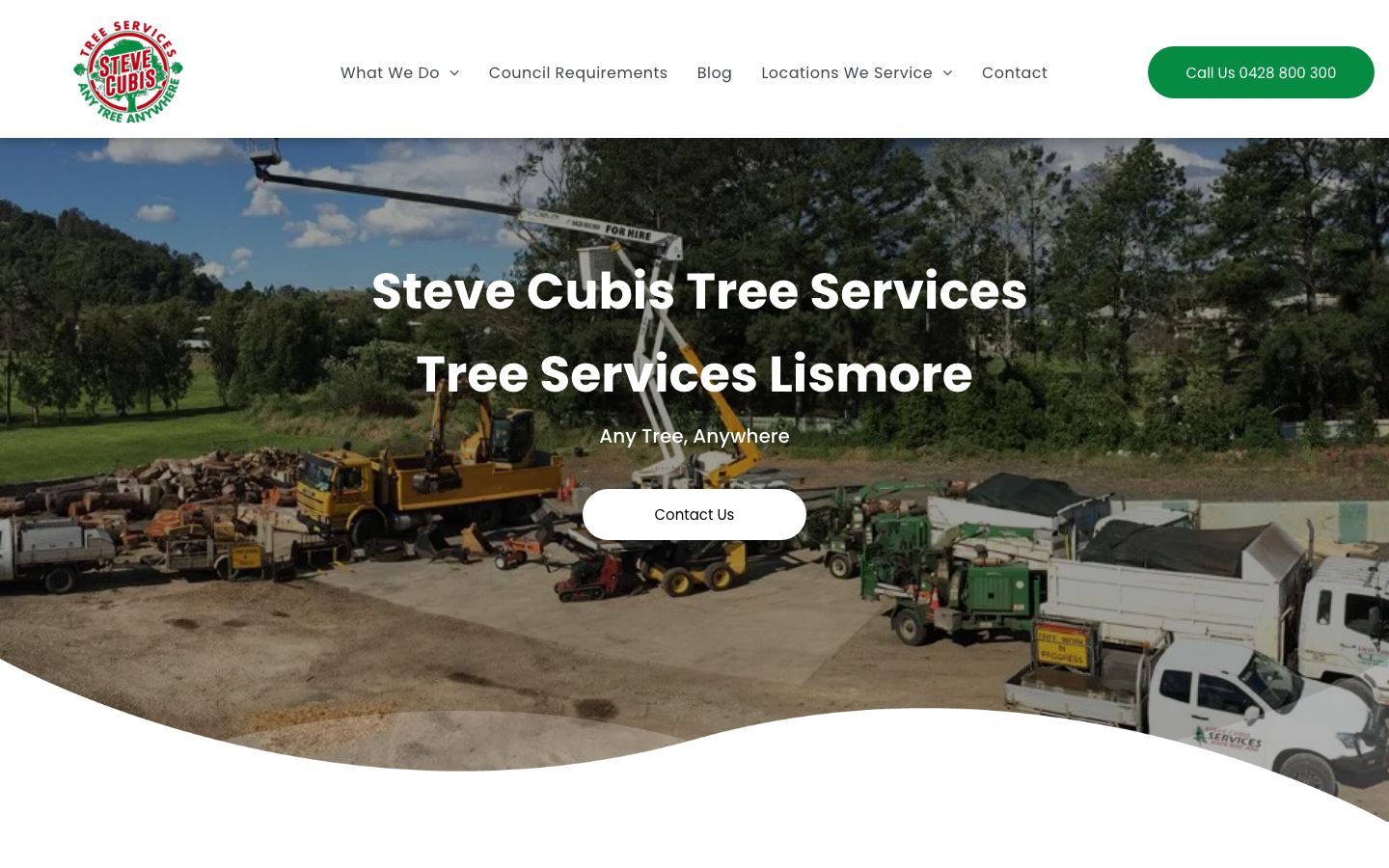 Steve Cubis Tree Services original website