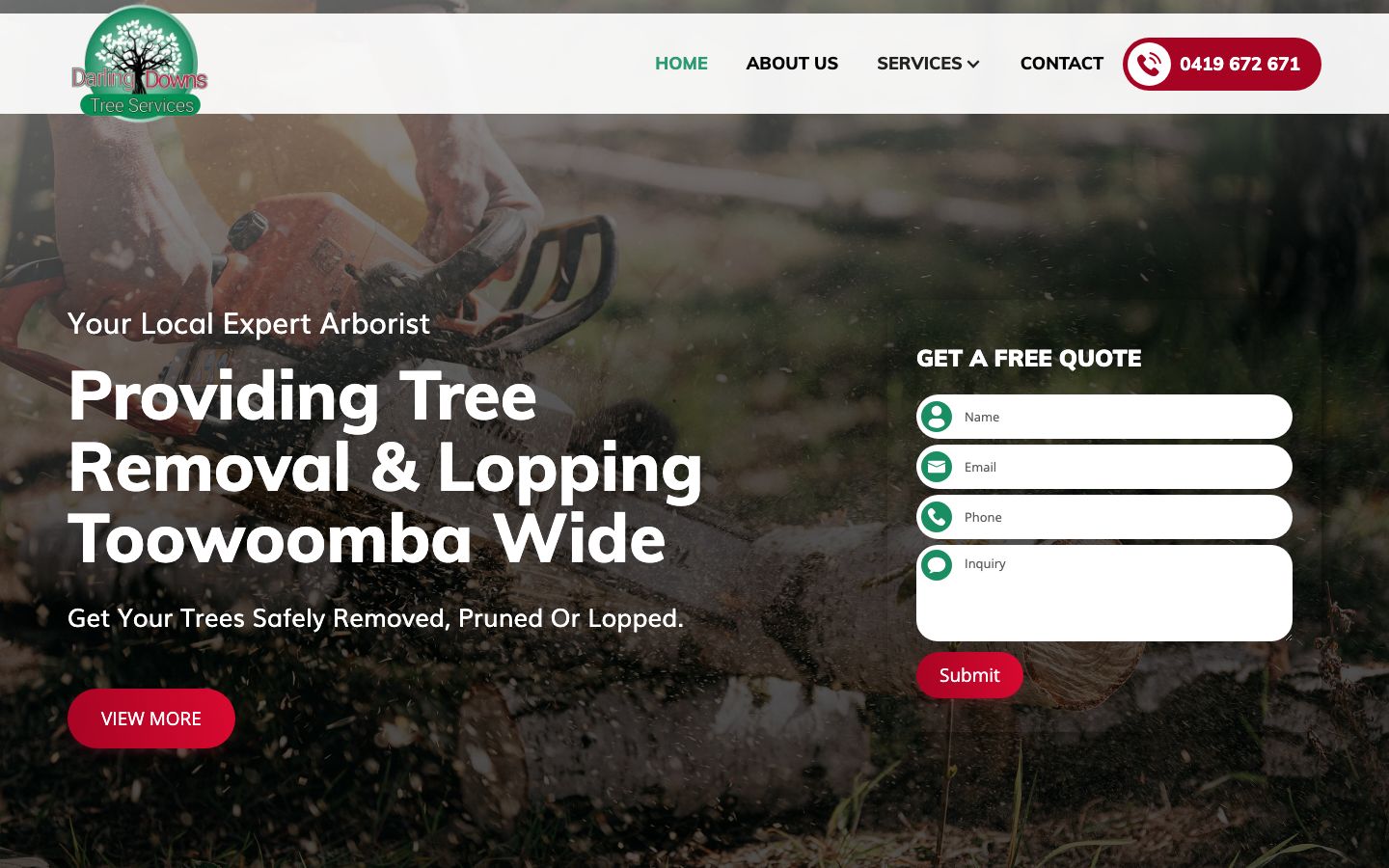 Darling Downs Tree Services original website