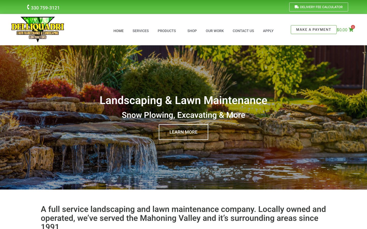 Delliquadri Landscaping original website
