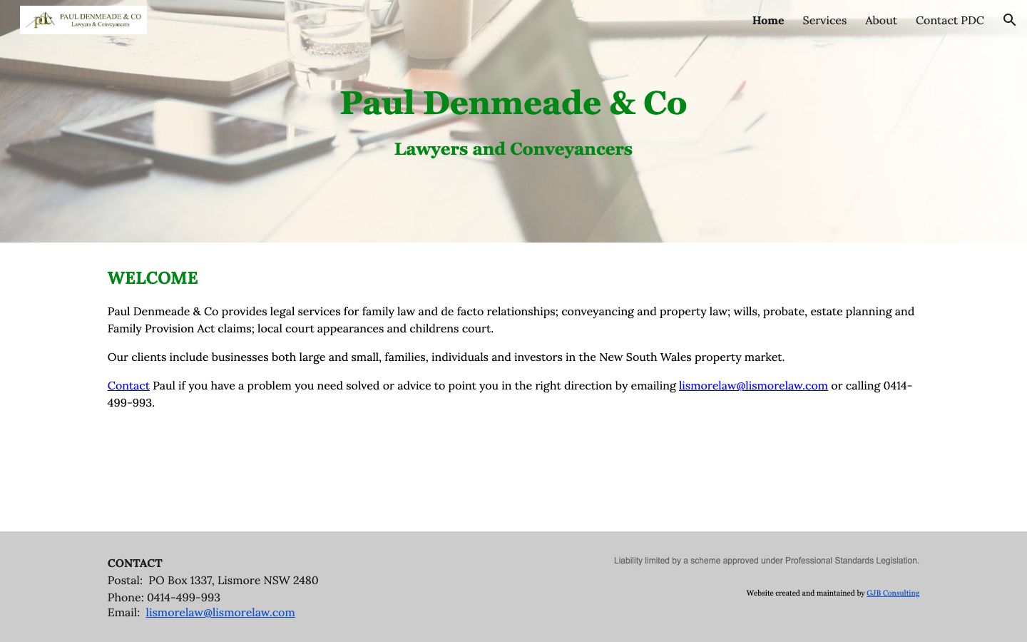 Paul Denmeade & Co original website