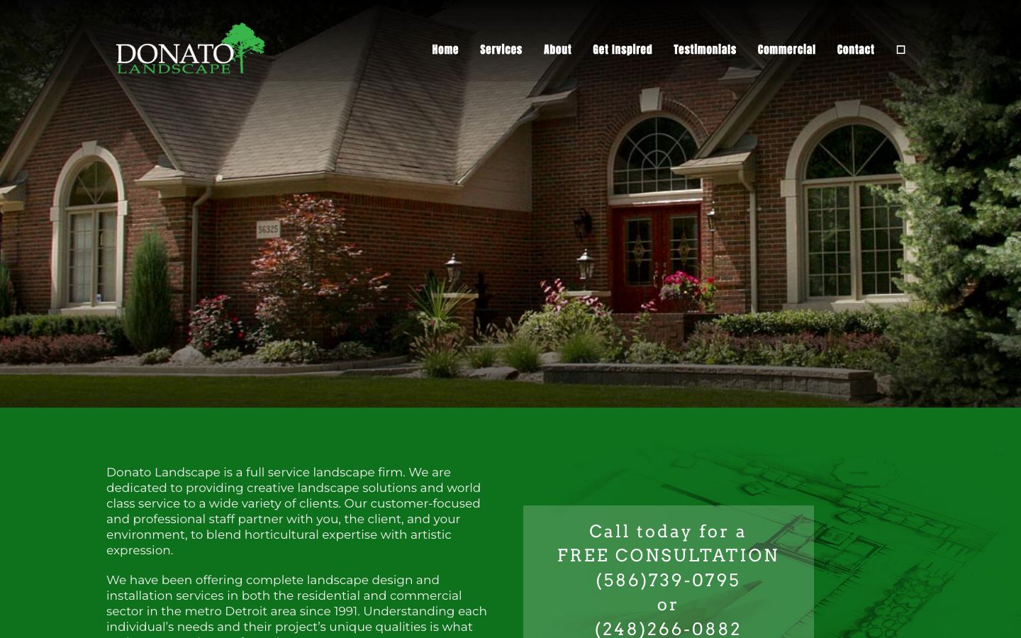 Donato Landscape original website