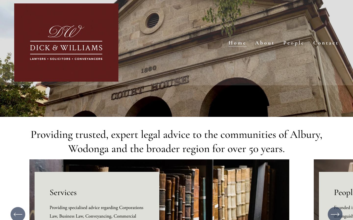 Dick & Williams Lawyers original website