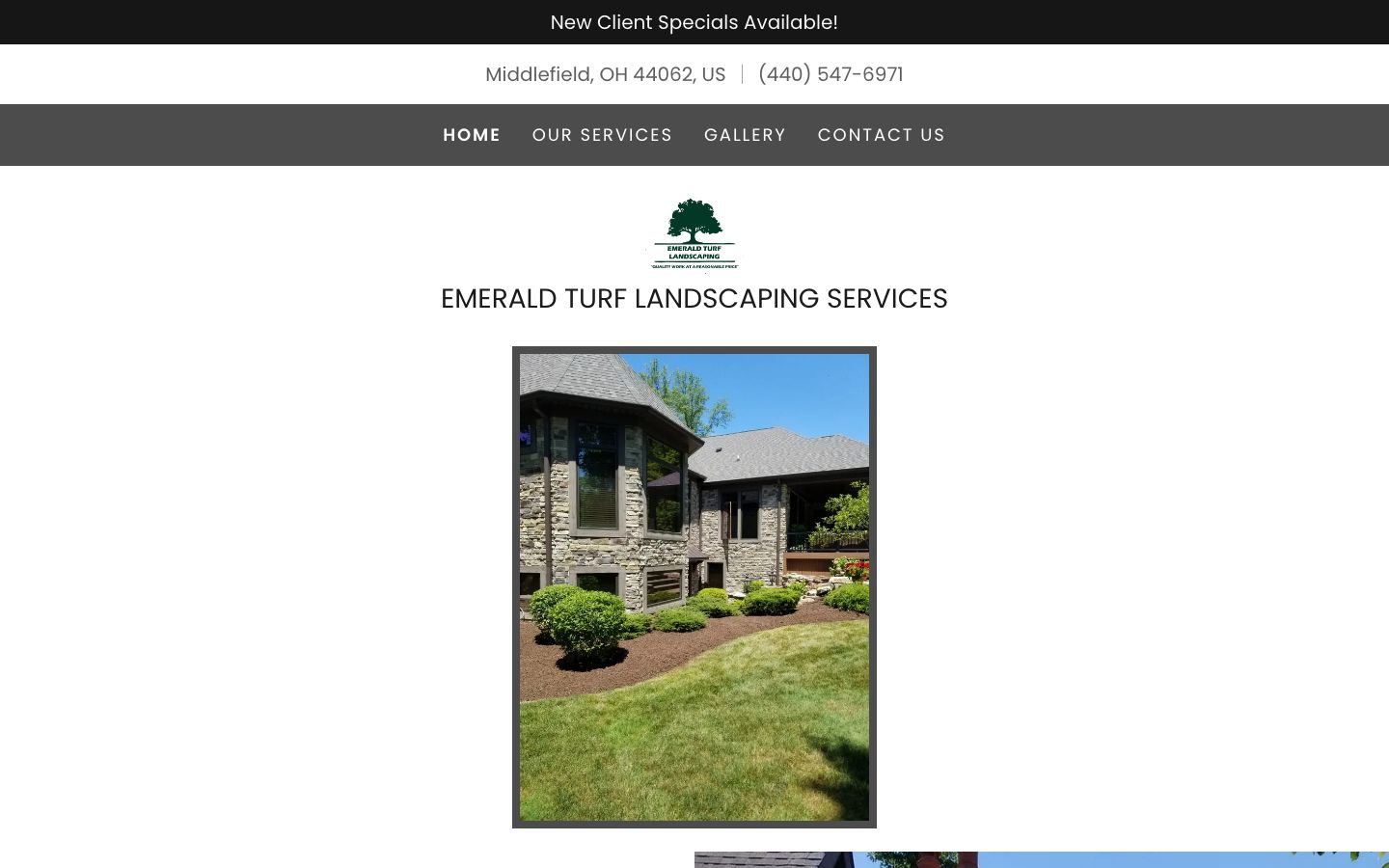 Emerald Turf Landscaping original website