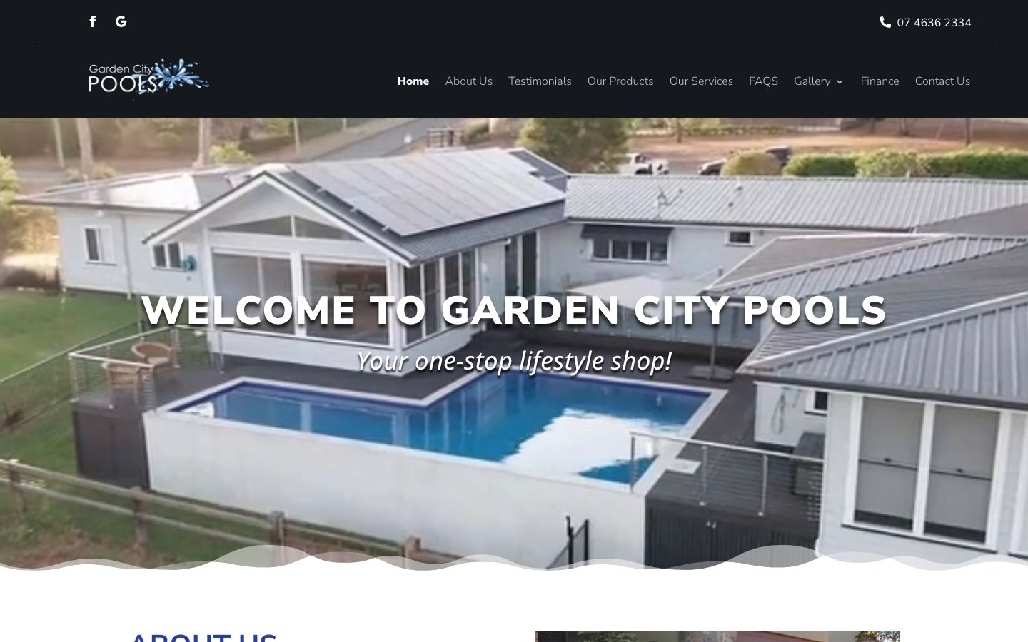 Garden City Pools original website