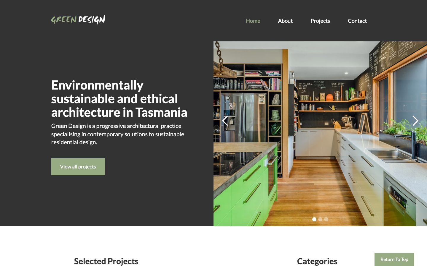 Green Design Architects original website