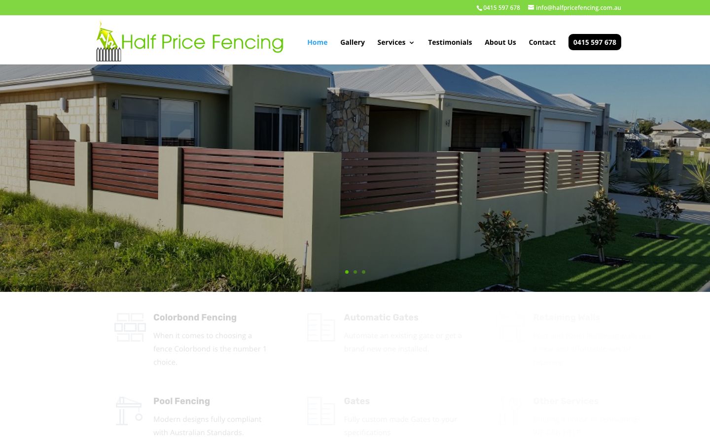 Half Price Fencing original website