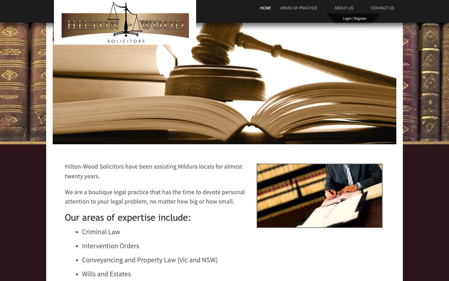Hilton-Wood Solicitors original website