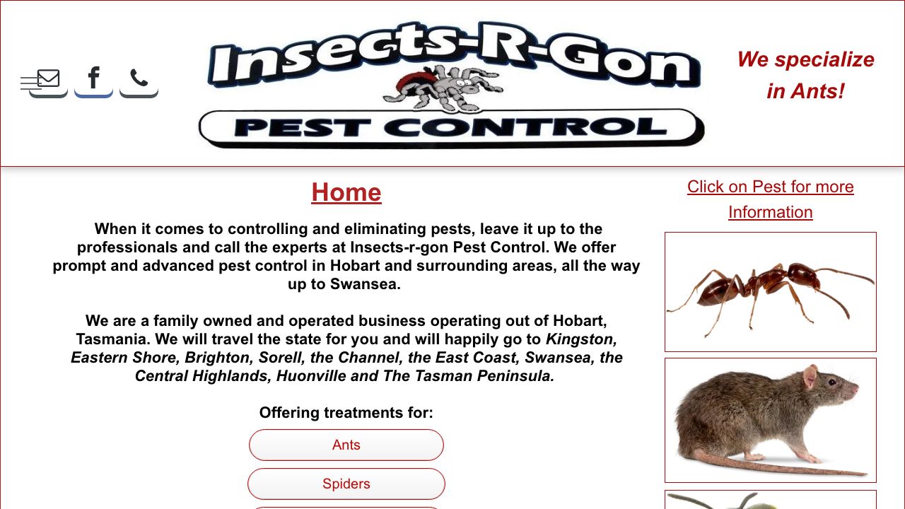 Insects-r-gon Pest Control original website