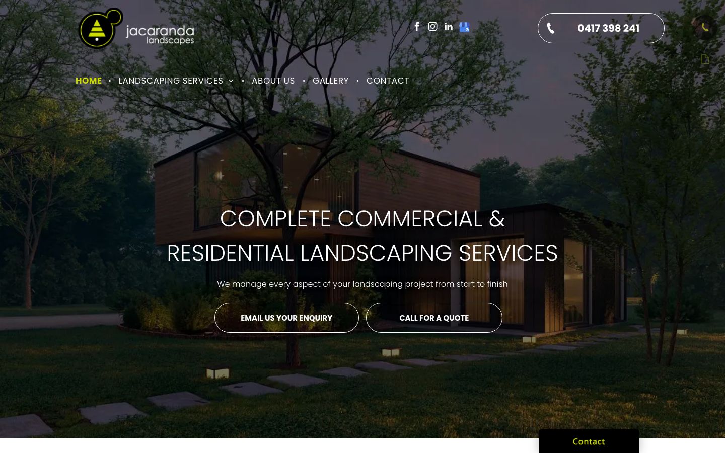 Jacaranda Landscapes & Paving original website