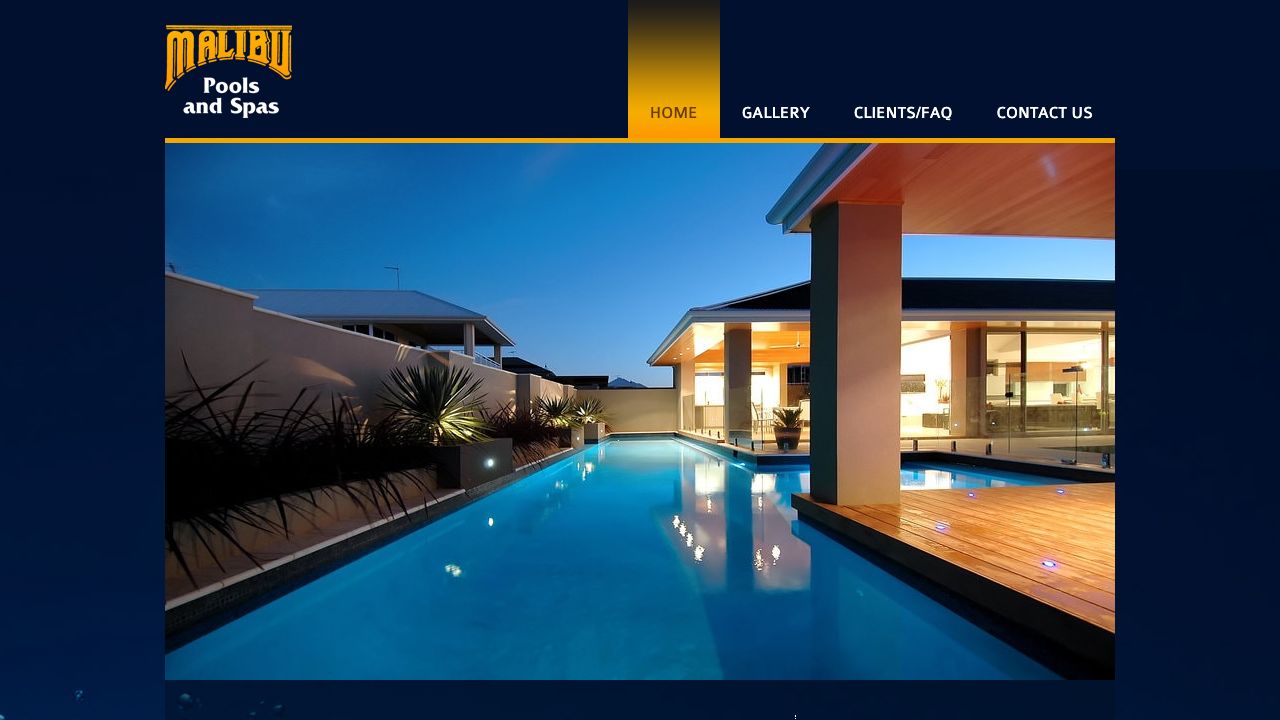 Malibu Pools and Spas original website