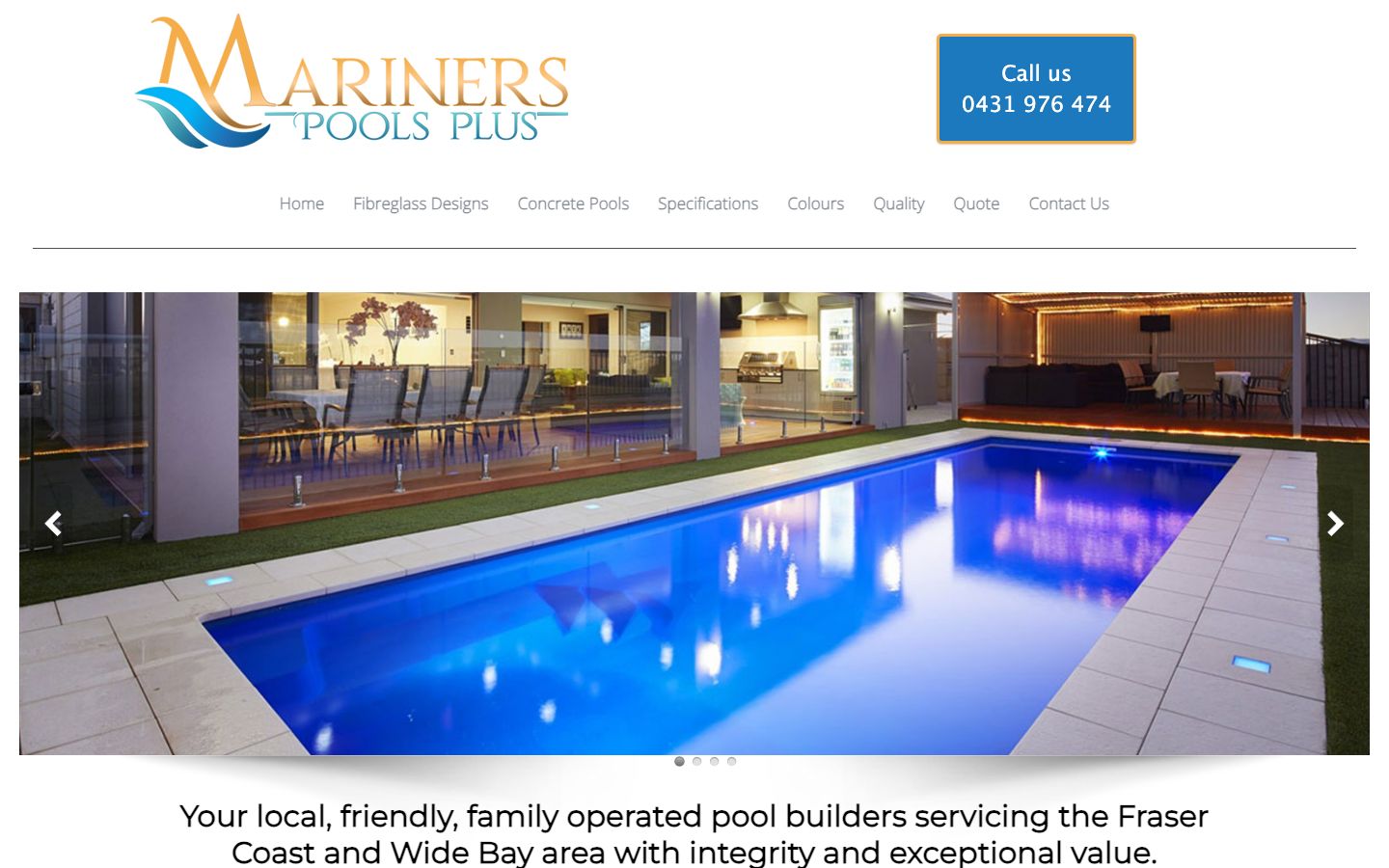 Mariners Pools Plus original website