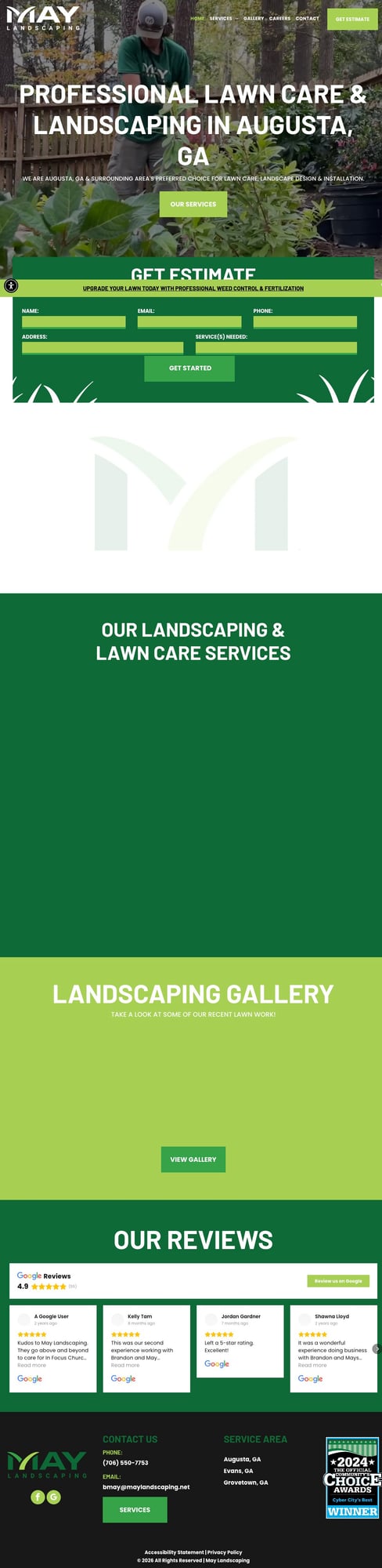 May Landscaping original website