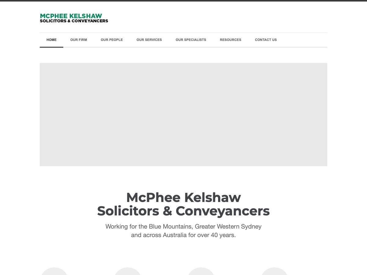 McPhee Kelshaw Solicitors original website