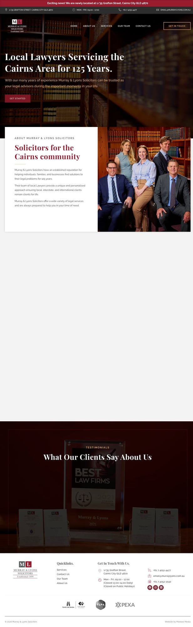 Murray & Lyons Solicitors original website