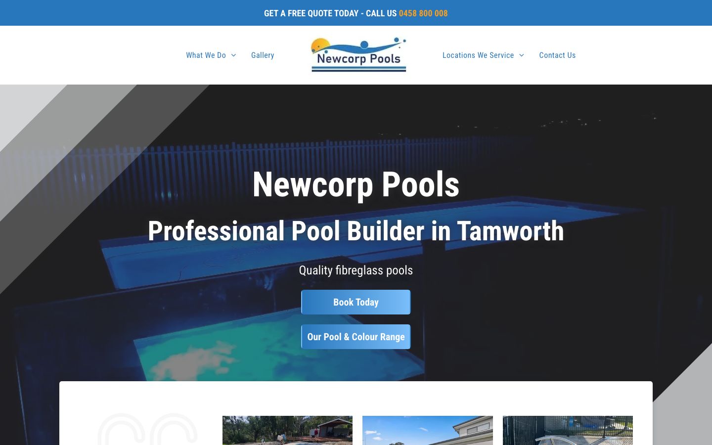 Newcorp Pools original website