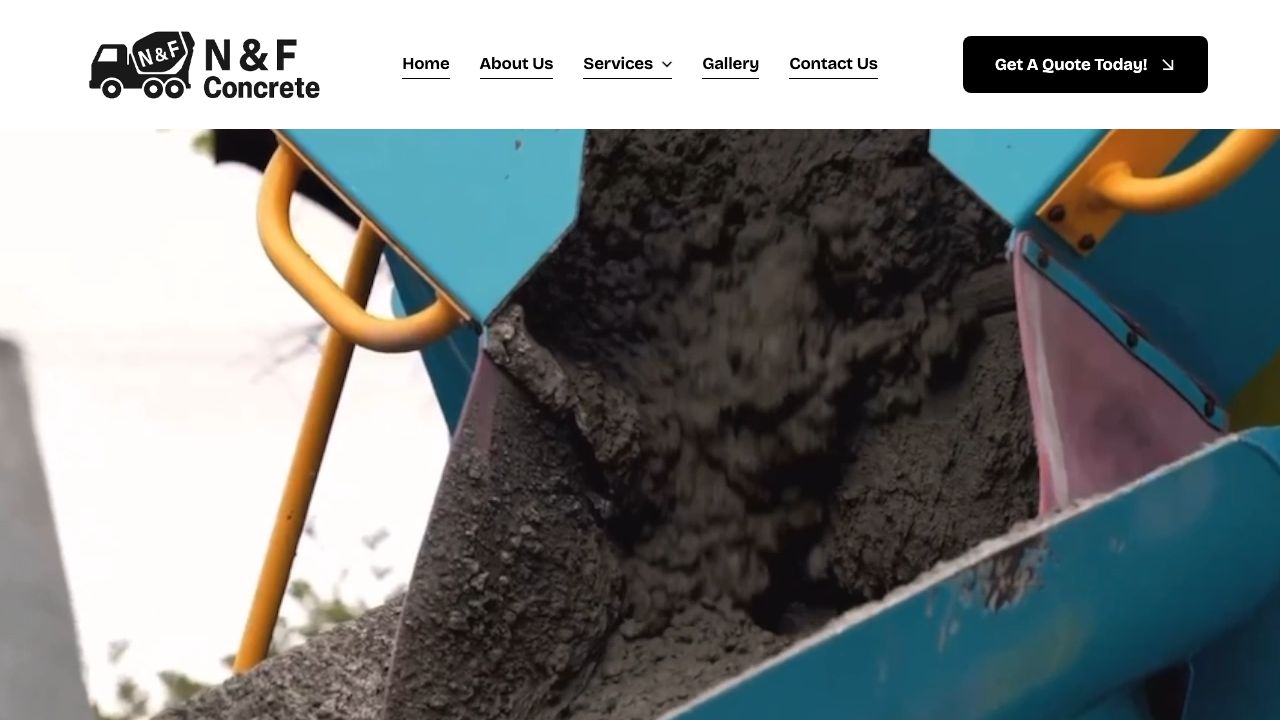 N & F Concrete Specialists original website