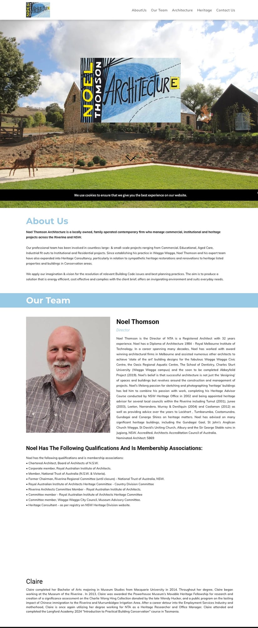 Noel Thomson Architecture original website