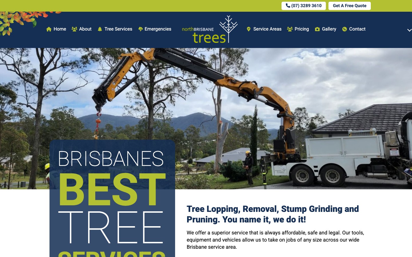 North Brisbane Trees original website