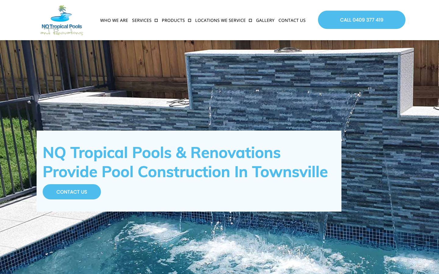 NQ Tropical Pools & Renovations original website