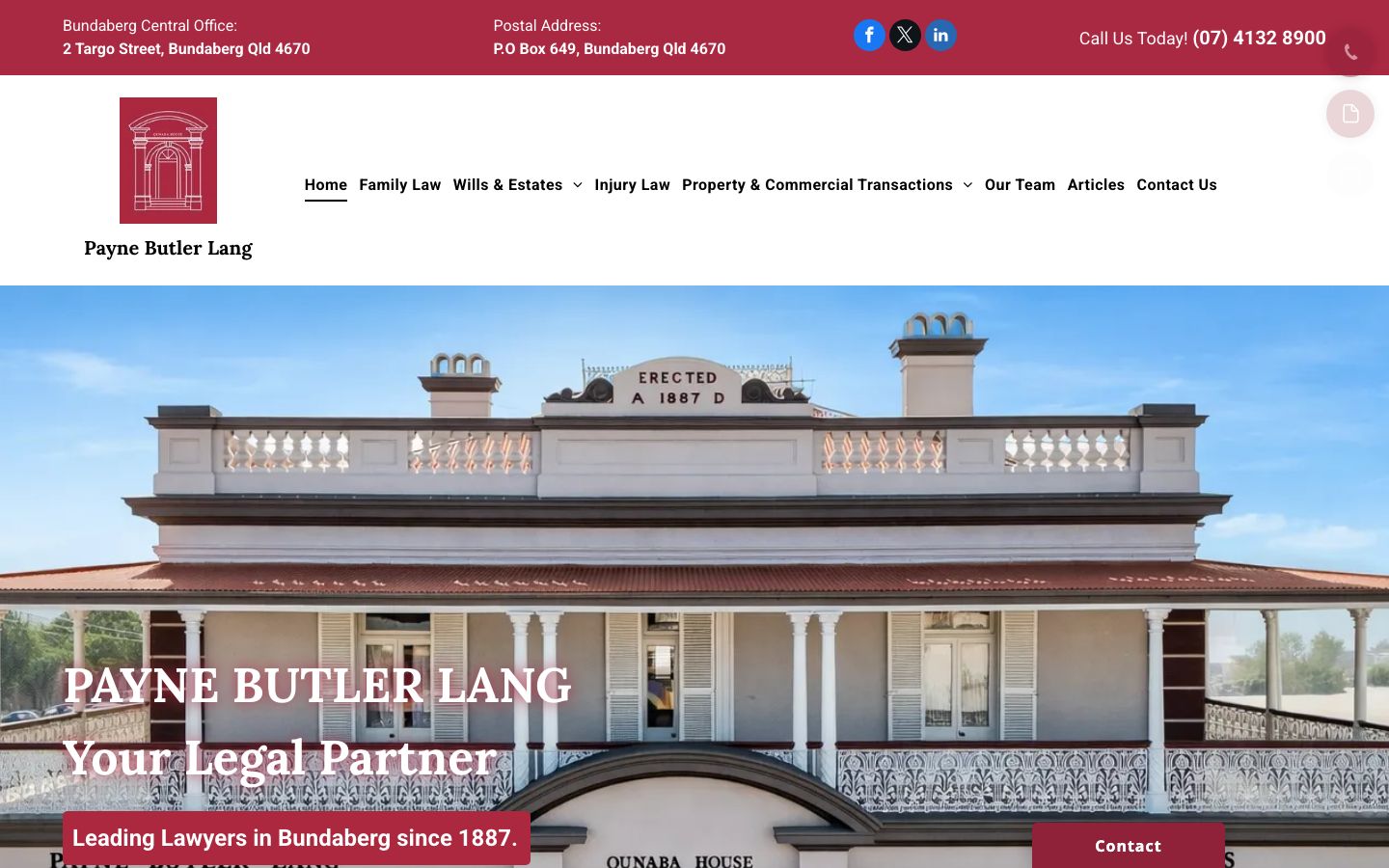 Payne Butler Lang original website