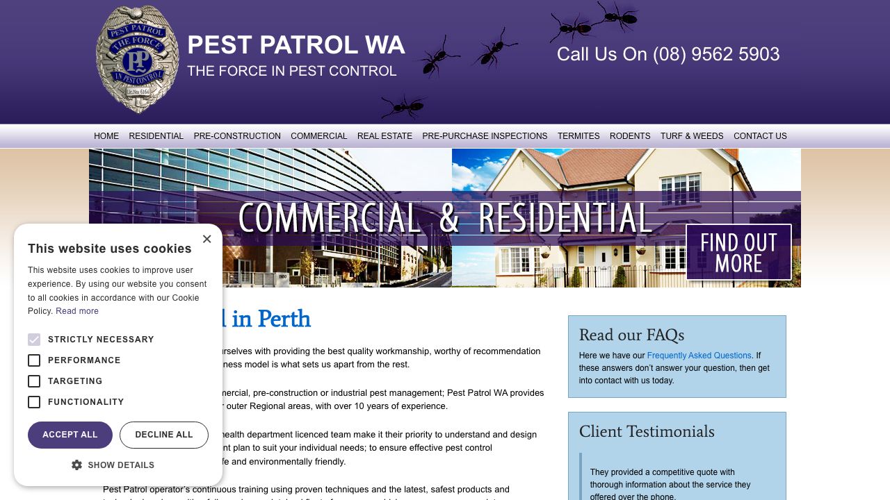 Pest Patrol WA original website