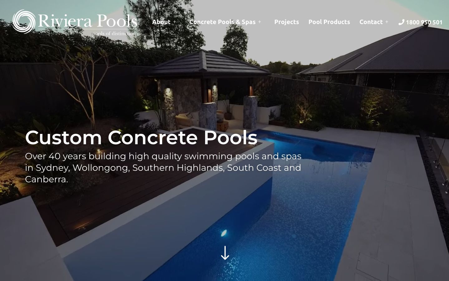 Riviera Pools original website