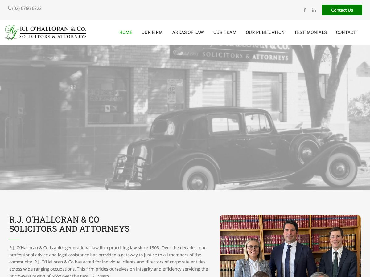 R.J. O'Halloran & Co original website