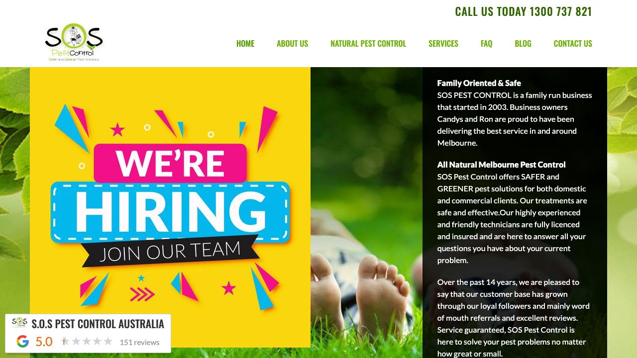 SOS Pest Control original website