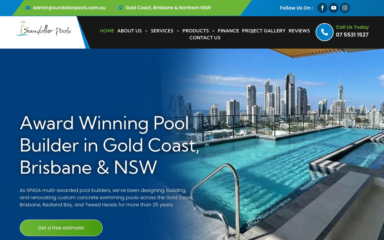 Sundollar Pools original website