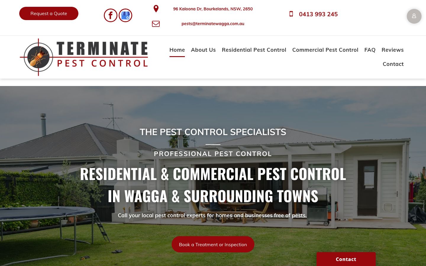 Terminate Pest Control original website