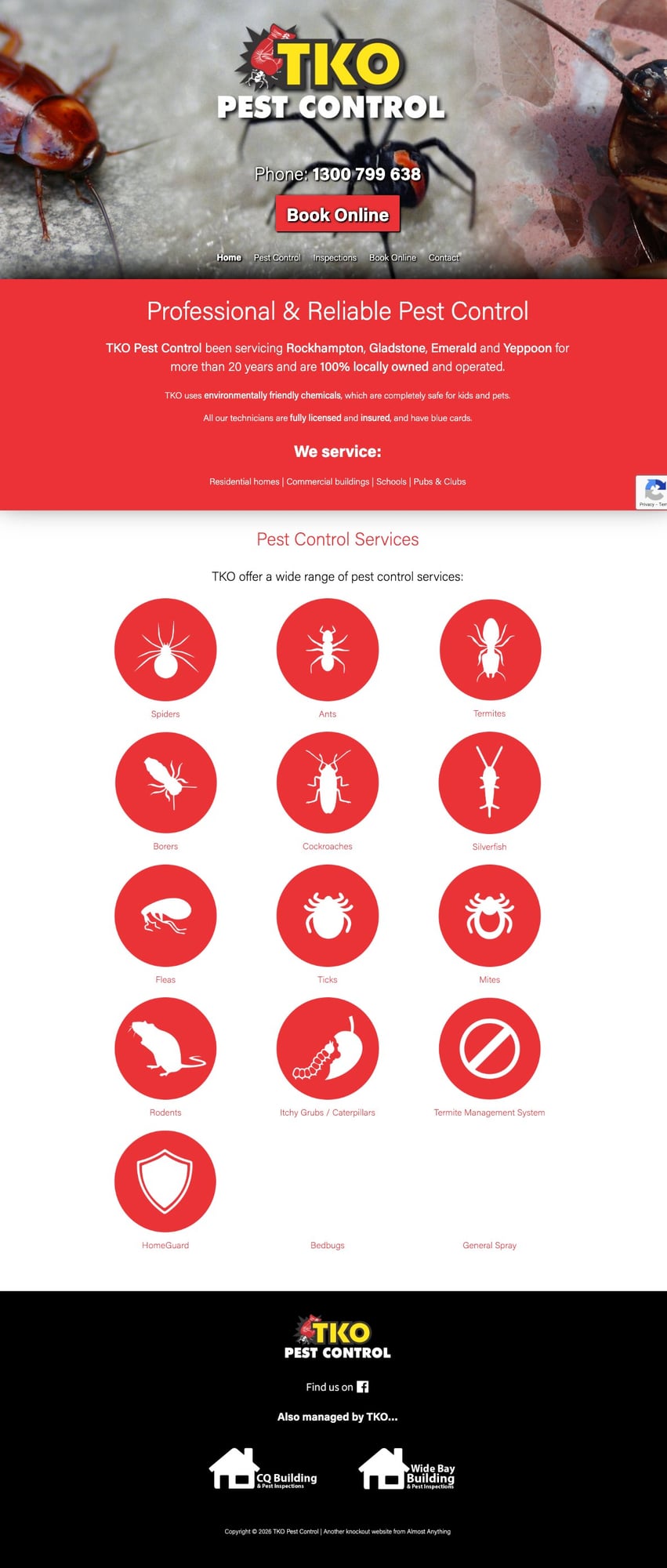 TKO Pest Control original website