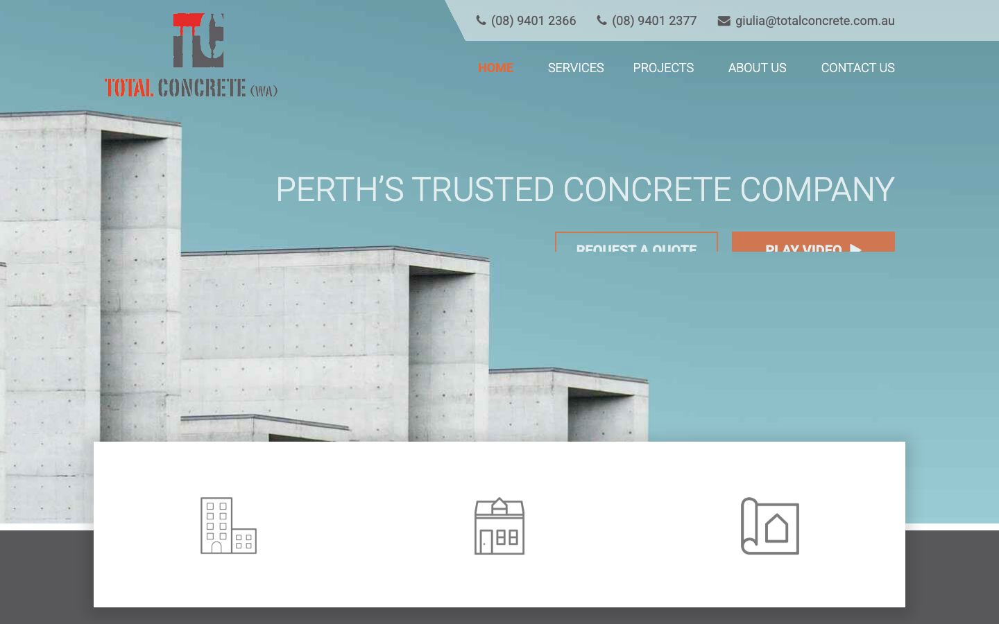 Total Concrete original website